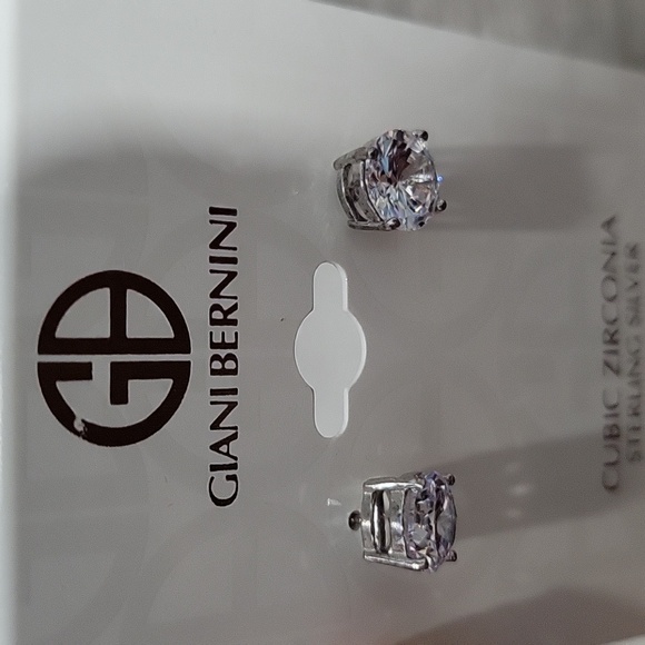 Giani Bernini 8mm Cubic Zirconia Round Stud Earrings - Picture 7 of 10